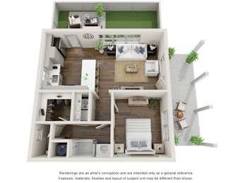 1 bed 1 bath D at The Cottages at Old Monrovia Apartment , Huntsville, 35806
