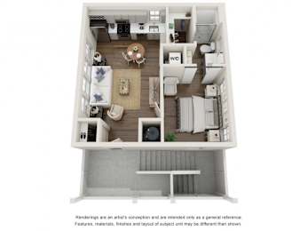 1 bed 1 bath B at The Cottages at Old Monrovia Apartment, Huntsville, AL, 35806