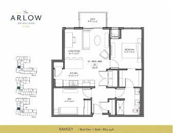 Ramsey Floor Plan at The Arlow on Kellog, St. Paul