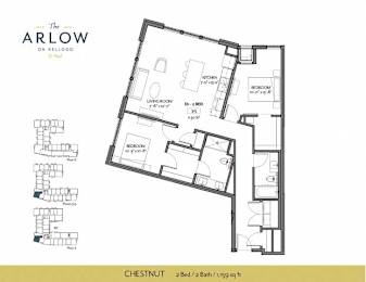 Chestnut Floor Plan at The Arlow on Kellog, St. Paul