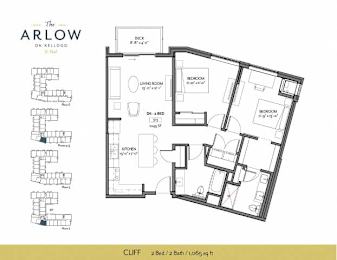 Cliff Floor Plan at The Arlow on Kellog, St. Paul