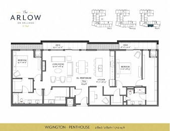 Wigington Floor Plan at The Arlow on Kellog, St. Paul, 55102