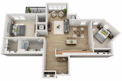 L1-1 Floor Plan at Wheaton 121, Wheaton, 60187