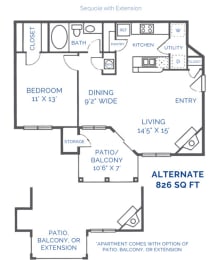  Floor Plan Sequoia w Extension