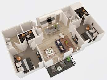2 Floor Plan at Westown at Wilson, Michigan