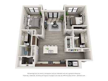 Floor Plan  Live+Work+Play 2bd 2ba