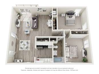 2 bed 2 bath A at Hidden Brook Apartment Homes Apartments, Massachusetts