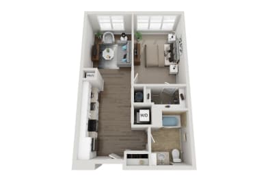 Studio E Floorplan at Viva Lakeshore, Bridgewater