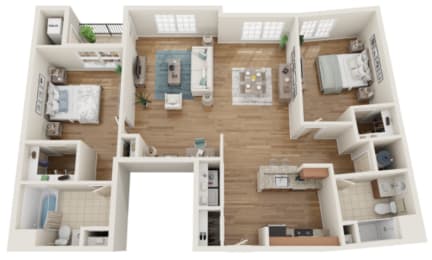  Floor Plan Type PHC - Two Bedroom