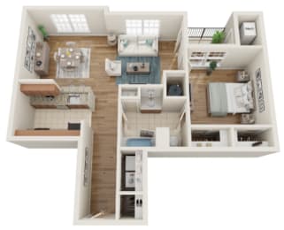  Floor Plan Type H - One Bedroom