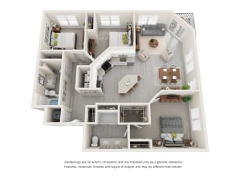 a floor plan of a 1 bedroom floor plan with a bathroom and a living room