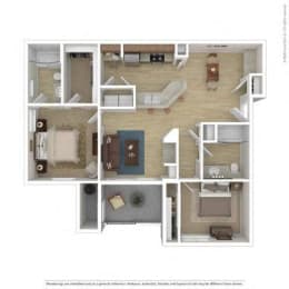 Brandt - 2 bed 2 bath - 1028 sqft