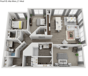 Metalmark 2 Floor Plan at Alta Wren, Cary, NC