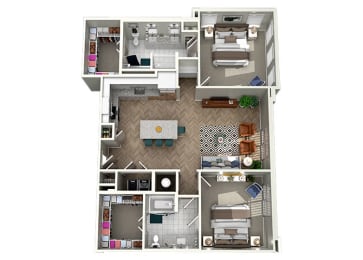 B2 Floor Plan at The Lights at Northwinds, Alpharetta, Georgia