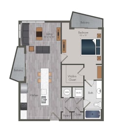 A2 Floor Plan at 675 N. Highland, Georgia