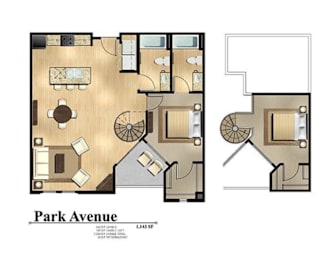 A floor plan of an apartment at 115 Park Avenue.
