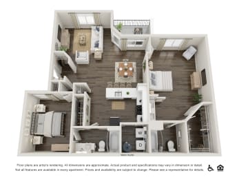 2 bedroom, 2 bath renovated