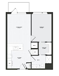 A black and white image of a floor plan for a home.