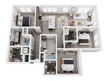 Floorplan N, at The landing at Vinnin Square, MA, 01907