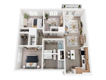 a 2 bedroom192 sq ft floor plan