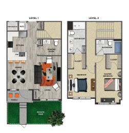 TOWNHOME 1266 sqft at 675 N. Highland, Atlanta, GA, 30306