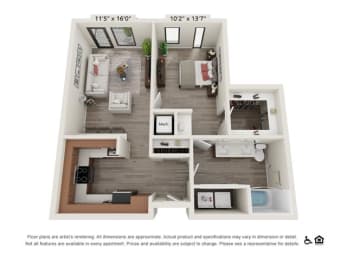  Floor Plan 1H