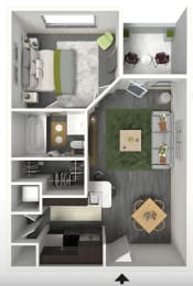 1 bedroom 1 bathroom apartment with large balcony