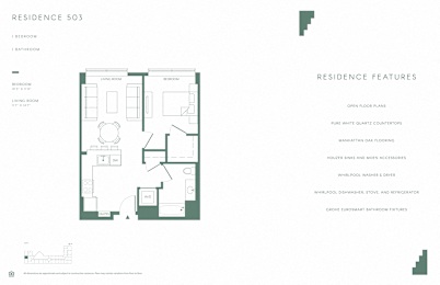  Floor Plan 1 Bed-1Bath