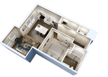 E1 Floor Plan at Essex, Ohio, 43212