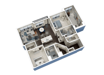 3 Bed 2 Bath C3 Floor Plan at Fairfax, Grandview, OH