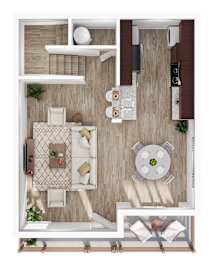 A5 First Floor at Tall Timbers Apartments, Houston Texas