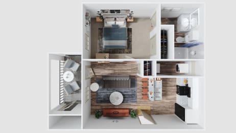  Floor Plan A2 - 1bed/1bath