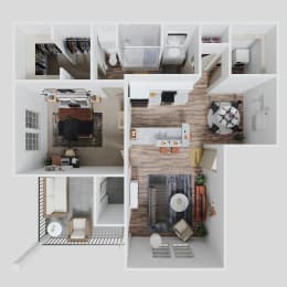  Floor Plan A4 - 1bed/1bath