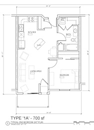  Floor Plan One Bedroom One Bathroom