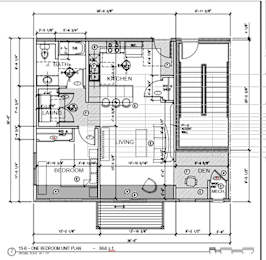 1 Bed 1 Bath + Den