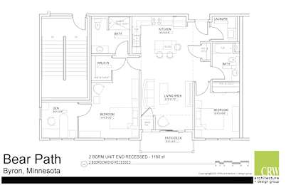  Floor Plan 2 Bedroom 2 Bathroom plus Den