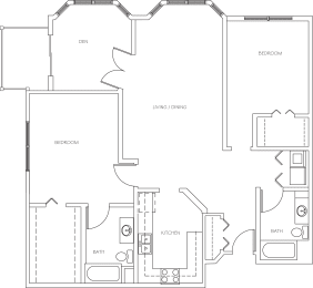 a black and white floor plan of a house