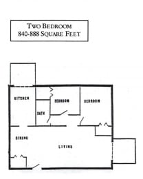  Floor Plan 2 Bedroom
