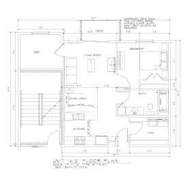  Floor Plan 1 Bedroom 1 Bath + Den