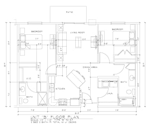  Floor Plan 2 Bedroom 2 Bath
