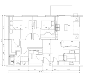 2 Bed 1 Bath