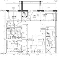 A detailed floor plan of a house with labeled rooms and dimensions.
