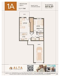 1A Floorplan at Alta Apartments, Pewaukee, WI