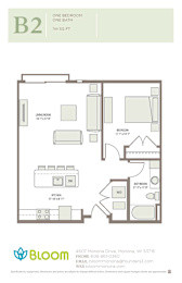 B2 Floorplan at Bloom, Monona