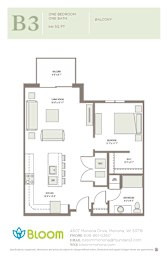 B3 Floorplan at Bloom, Wisconsin