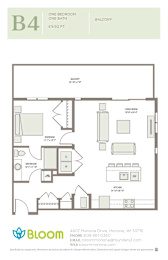 B4 Floorplan at Bloom, Wisconsin, 53716