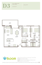 D3 Floorplan at Bloom, Monona