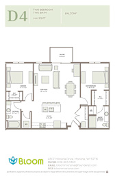 D4 Floorplan at Bloom, Monona, WI