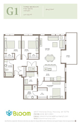 G1 Floorplan at Bloom, Wisconsin