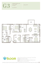 G3 Floorplan at Bloom, Monona, WI